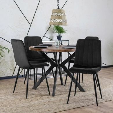 Стіл розкладний круглий MEBEL ELITE LUKAS 100(250)х100 см Дуб рустик фотографія