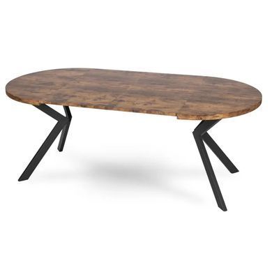 Стіл розкладний круглий MEBEL ELITE LUKAS 100(250)х100 см Дуб рустик фотографія