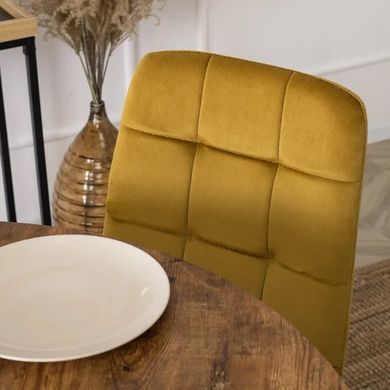 Стул бархатный MEBEL ELITE PERU Velvet, Горчица фотография