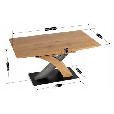 Стіл кухонний MEBEL ELITE SVEN 160(220)х90 см Золотий дуб фотографія