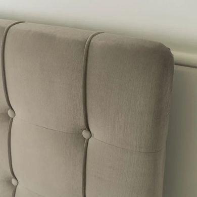 Ліжко двоспальне оксамитове MEBEL ELITE LINO Velvet, 160x200 см, Бежевий фотографія