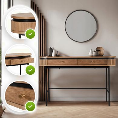Туалетний столик MEBEL ELITE BECK Дуб / Чорний фотографія