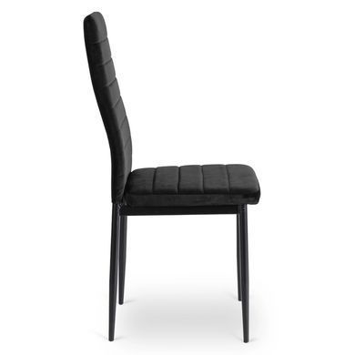 Стілець оксамитовий MEBEL ELITE NARIS Velvet Чорний фотографія