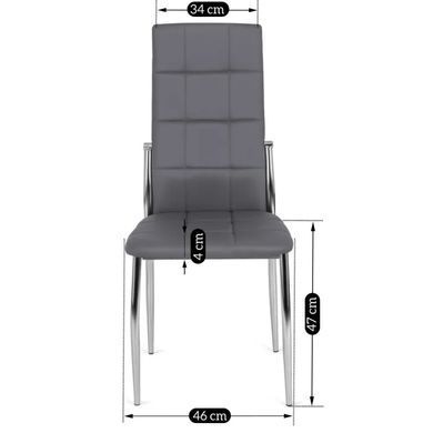 Стілець MEBEL ELITE MOLLY, екошкіра Сірий фотографія