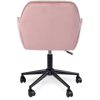 Стілець офісний поворотний оксамитовий MEBEL ELITE MILAN 2 Velvet Рожевий / Чорний фотографія