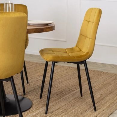Стул бархатный MEBEL ELITE PERU Velvet, Горчица фотография