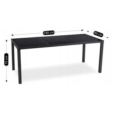Комплект садовой мебели MEBEL ELITE POMONA Черный