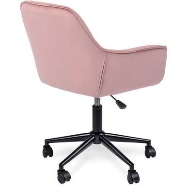 Стілець офісний поворотний оксамитовий MEBEL ELITE MILAN 2 Velvet Рожевий / Чорний фотографія