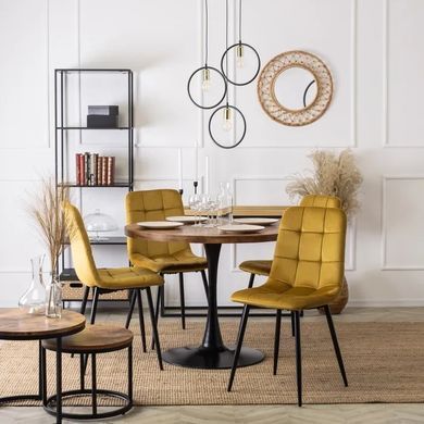 Стул бархатный MEBEL ELITE PERU Velvet, Горчица фотография