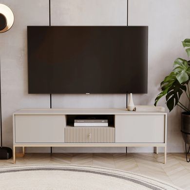 ТВ Тумба MEBEL ELITE MARCOS 154 Кашемір/Золото фотографія