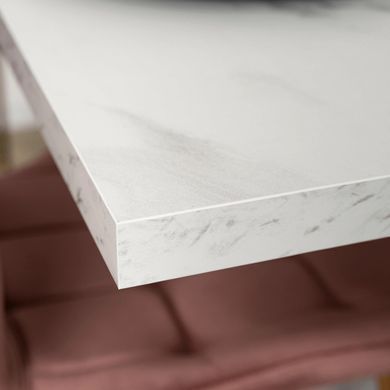 Стіл розкладний MEBEL ELITE CLARK 120(160)х80 см Білий мармур фотографія