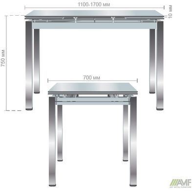Стіл розкладний Сандро AMF 110(170)X70 Чорний фотографія