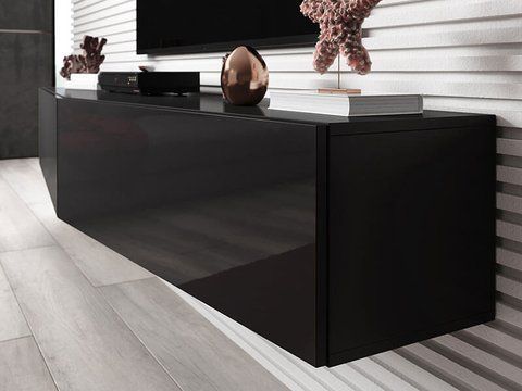 ТВ Тумба VIGO Slant 180 Cama Черный Мат / Черный Глянец фотография