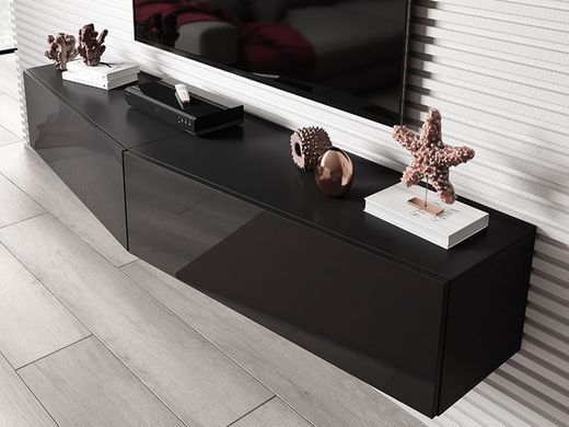 ТВ Тумба VIGO Slant 180 Cama Черный Мат / Черный Глянец фотография