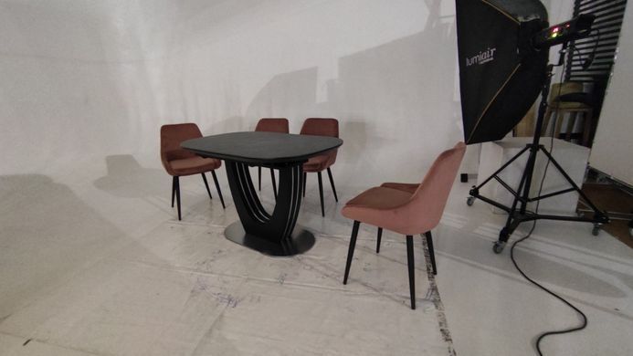 Стіл розкладний TML-865-1 VETRO 120x80 Чорний Онікс фотографія