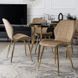 Стілець оксамитовий MEBEL ELITE IRYS Velvet Беж/золото