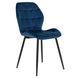 Стул бархатный MEBEL ELITE LUCKY Velvet, Синий / Черный фотография