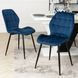 Стілець оксамитовий MEBEL ELITE LUCKY Velvet, Синій / Чорний