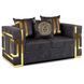 Диван MEBEL ELITE PALLAZO 2S Черный