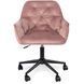 Стілець офісний поворотний оксамитовий MEBEL ELITE MILAN 2 Velvet Рожевий / Чорний