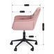 Стілець офісний поворотний оксамитовий MEBEL ELITE MILAN 2 Velvet Рожевий / Чорний