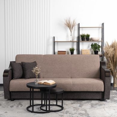 Диван MEBEL ELITE BLOOM 210 см Коричневий фотографія