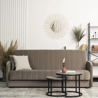 Набір з 2х диванів розкладних MEBEL ELITE PORTO 198 см Беж фотографія