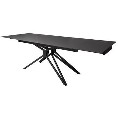 Стол раскладной STAR BLACK MARBLE Concepto 160(240)x90 Черный Мат фотография