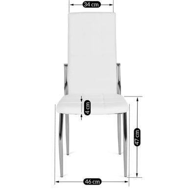 Стілець MEBEL ELITE MOLLY, екошкіра Білий фотографія