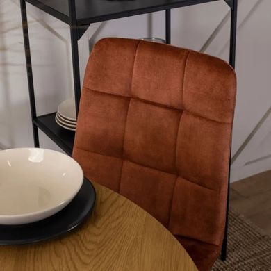 Стілець оксамитовий MEBEL ELITE PERU Velvet, Рудий фотографія