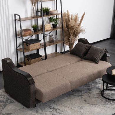 Диван MEBEL ELITE BLOOM 210 см Коричневий фотографія