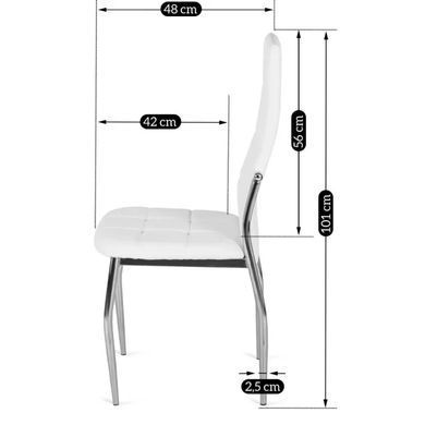 Стілець MEBEL ELITE MOLLY, екошкіра Білий фотографія