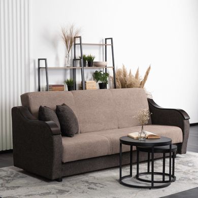 Диван MEBEL ELITE BLOOM 210 см Коричневий фотографія
