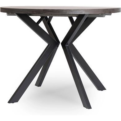 Стіл розкладний круглий MEBEL ELITE DORIAN 80(160)х80 см Чорний фотографія