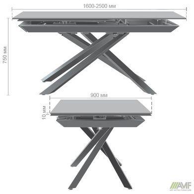 Стіл розкладний Bart basalt AMF 135(179)X90 stone Granite gray фотографія