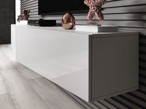 ТВ Тумба VIGO Slant 180 Cama Белый мат / Белый глянец фотография