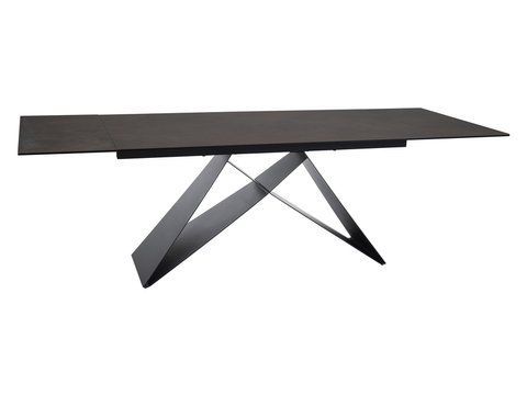 Стол Обеденный WESTIN CERAMIC Signal OSSIDO BRUNO 160(240)X90 Коричневый Мат / Черный Мат фотография