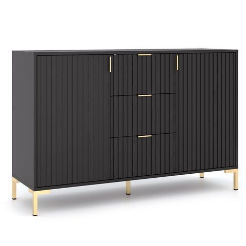 Комод MEBEL ELITE TORELLO 130 Черный фотография