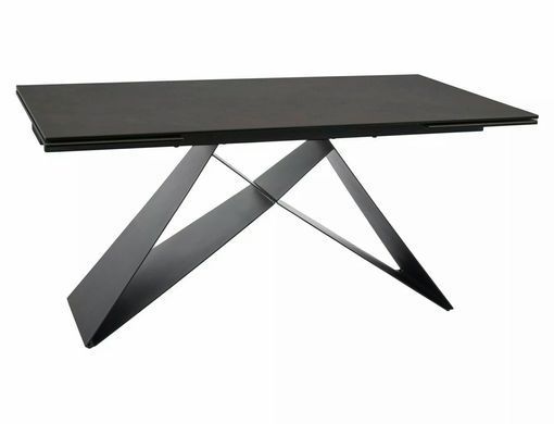 Стіл Обідній WESTIN CERAMIC Signal OSSIDO BRUNO 160(240)X90 Коричневий Мат / Чорний Мат фотографія