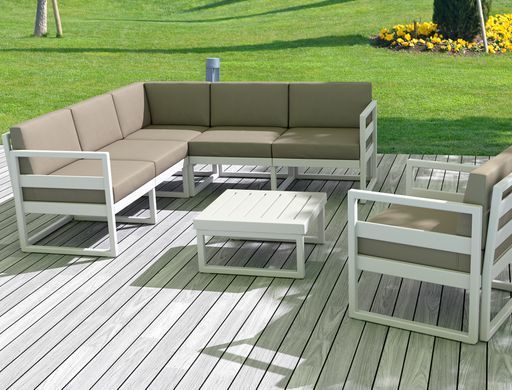 Комплект меблів для тераси Siesta Onto Mykonos Lounge Corner Set Gray Сірий