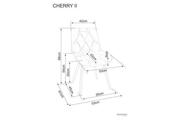 Стул CHERRY II Velvet Signal Карри фотография