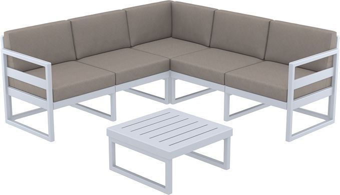 Комплект меблів для тераси Siesta Onto Mykonos Lounge Corner Set Gray Сірий