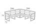 Комплект меблів для тераси Siesta Onto Mykonos Lounge Corner Set Gray Сірий