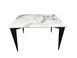 Стіл NORMAN CERAMIC Gold Phoenix Intarsio 120x90 Білий Глянець Кераміка Чорний