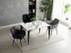 Стіл NORMAN CERAMIC Gold Phoenix Intarsio 120x90 Білий Глянець Кераміка Чорний
