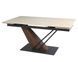 Раскладной стол FERNANDO CERAMIC Intarsio 160(220)*90 травертин мат/темный орех