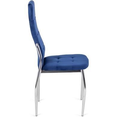 Стілець оксамитовий MEBEL ELITE MOLLY Velvet Темно-синій фотографія