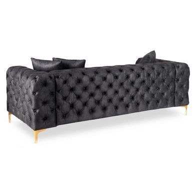 Диван MEBEL ELITE SORRENTO 3S Черный фотография