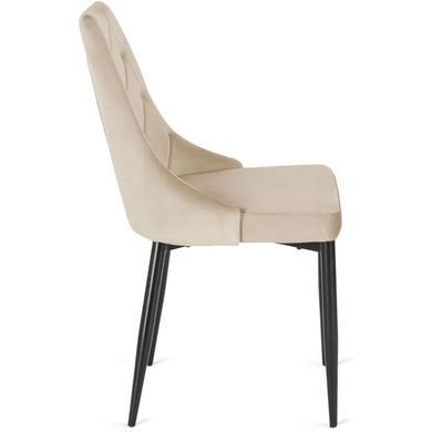 Стілець оксамитовий MEBEL ELITE CORK Velvet Екрю фотографія