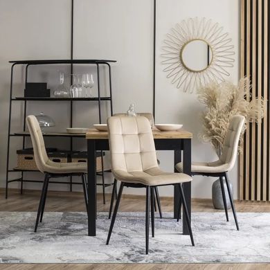 Стул бархатный MEBEL ELITE PERU Velvet, Бежевый фотография